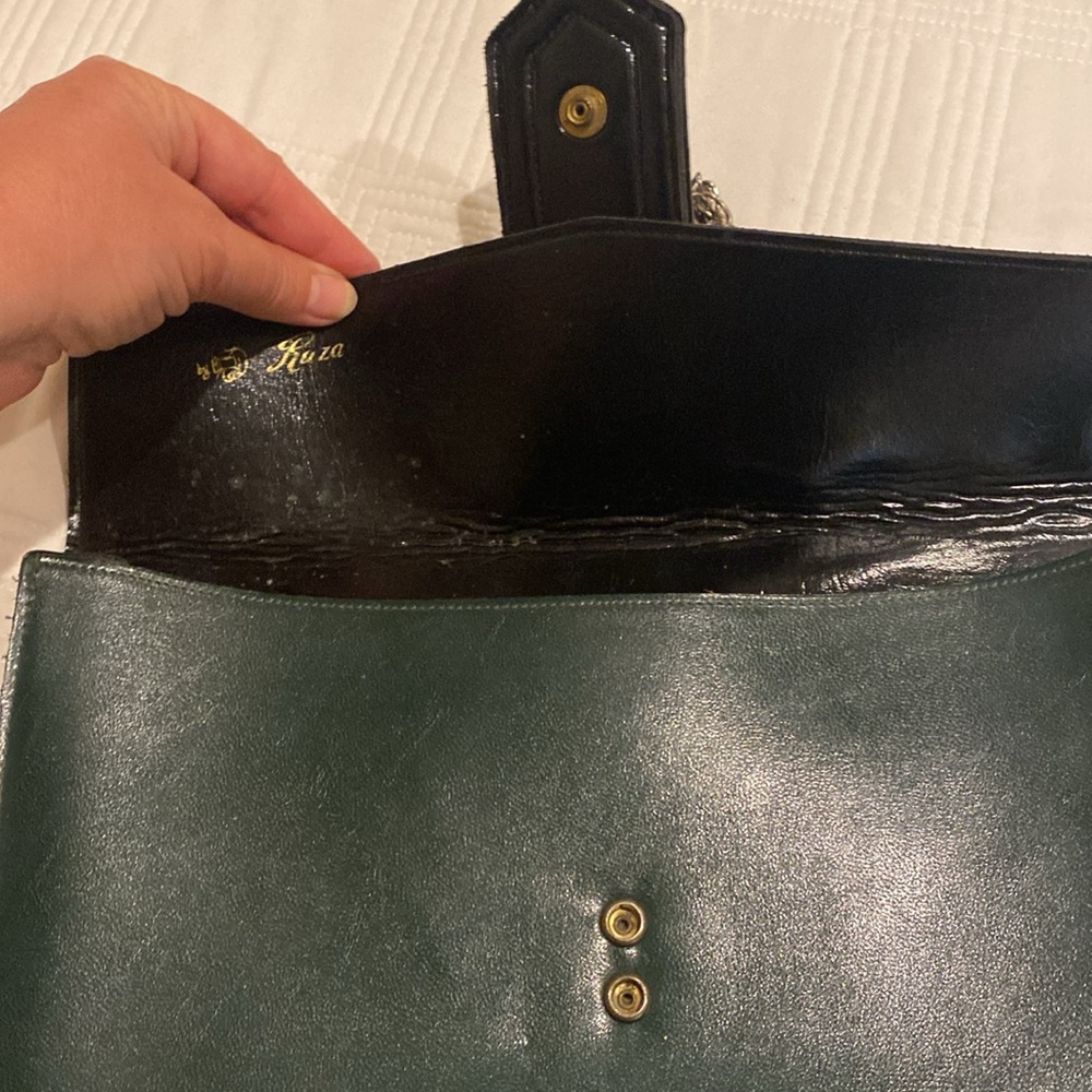Ruza classy Green shoulder bag with chain strap Vintage - Picture 2 of 5